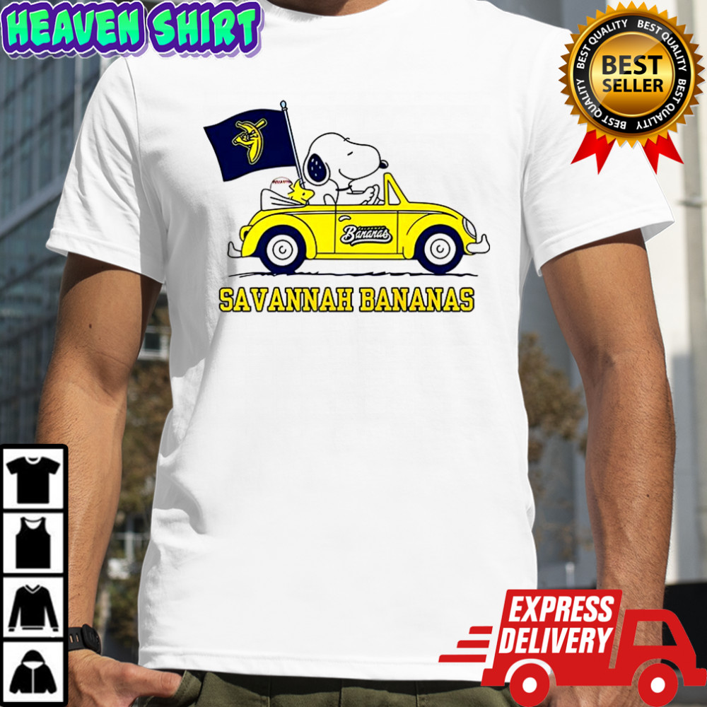 Snoopy and Woodstock Peabuts X Savannah Bananas baseball lover shirt