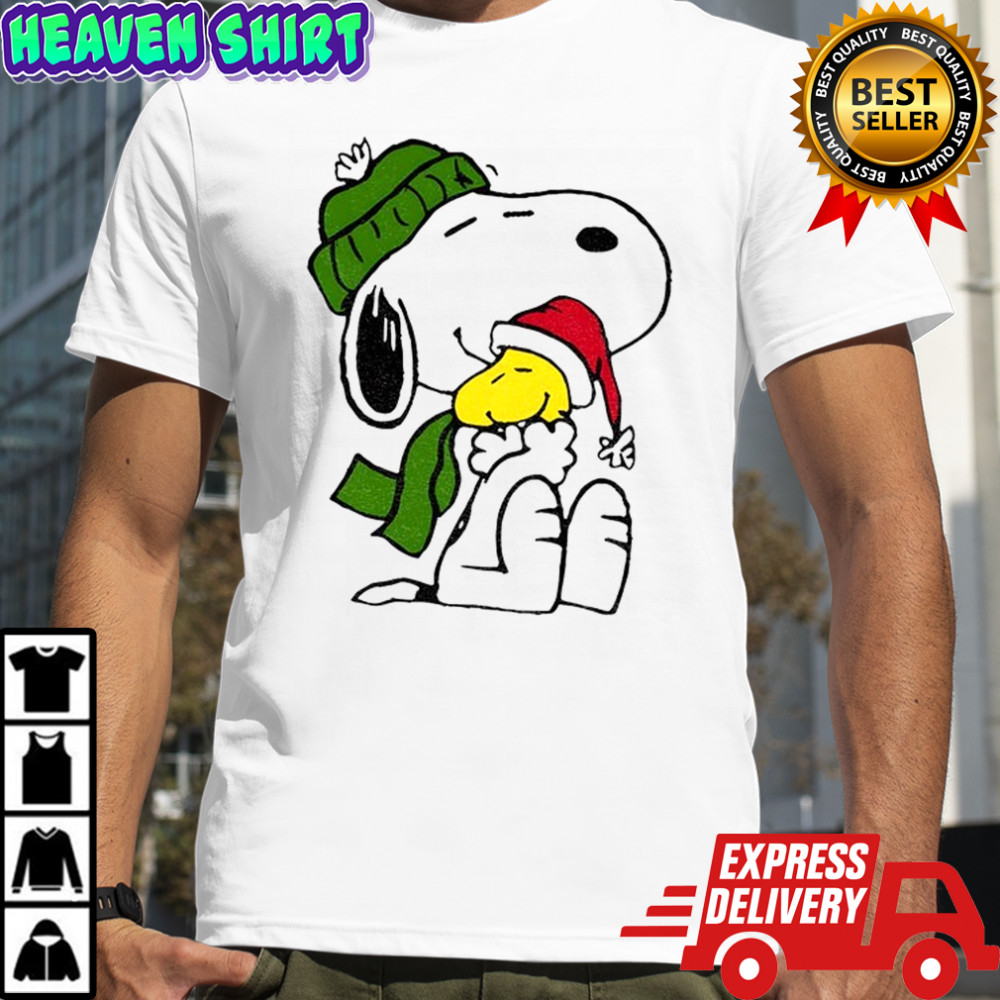 Snoopy and Woodstock Santa hat Merry Christmas 2025 shirt