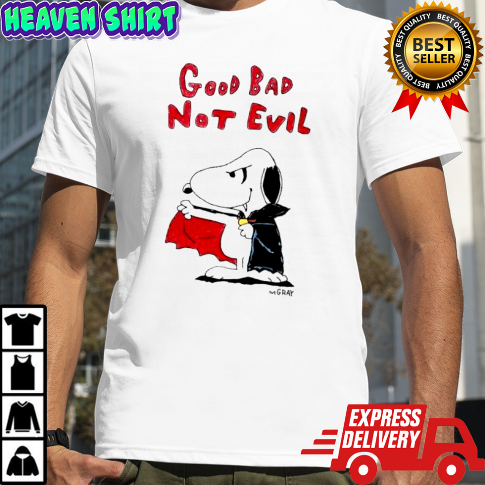 Snoopy good bad not evil shirt