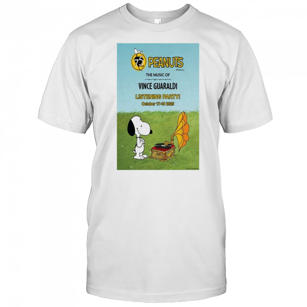Snoopy The Peanuts Listening Party Tickets Oct 17 2025 T-shirt