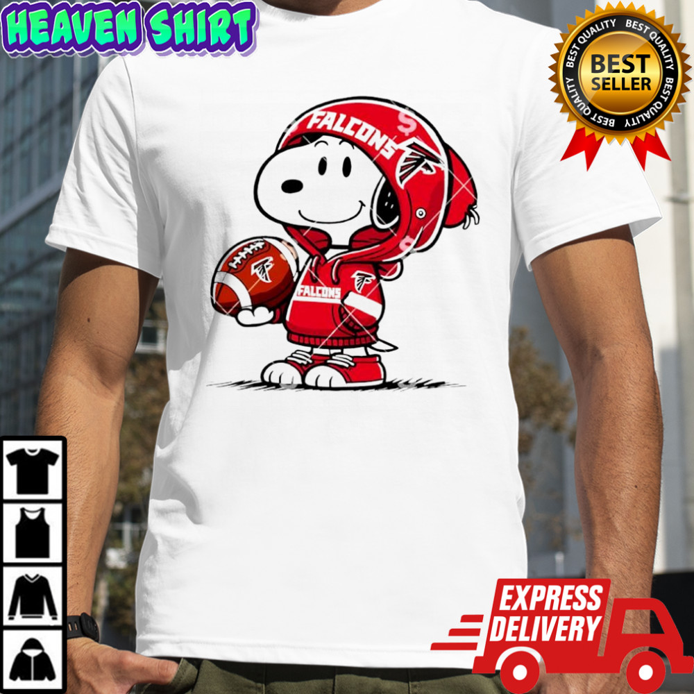 Snoopy wears Atlanta Falcons hoodie logo shirt