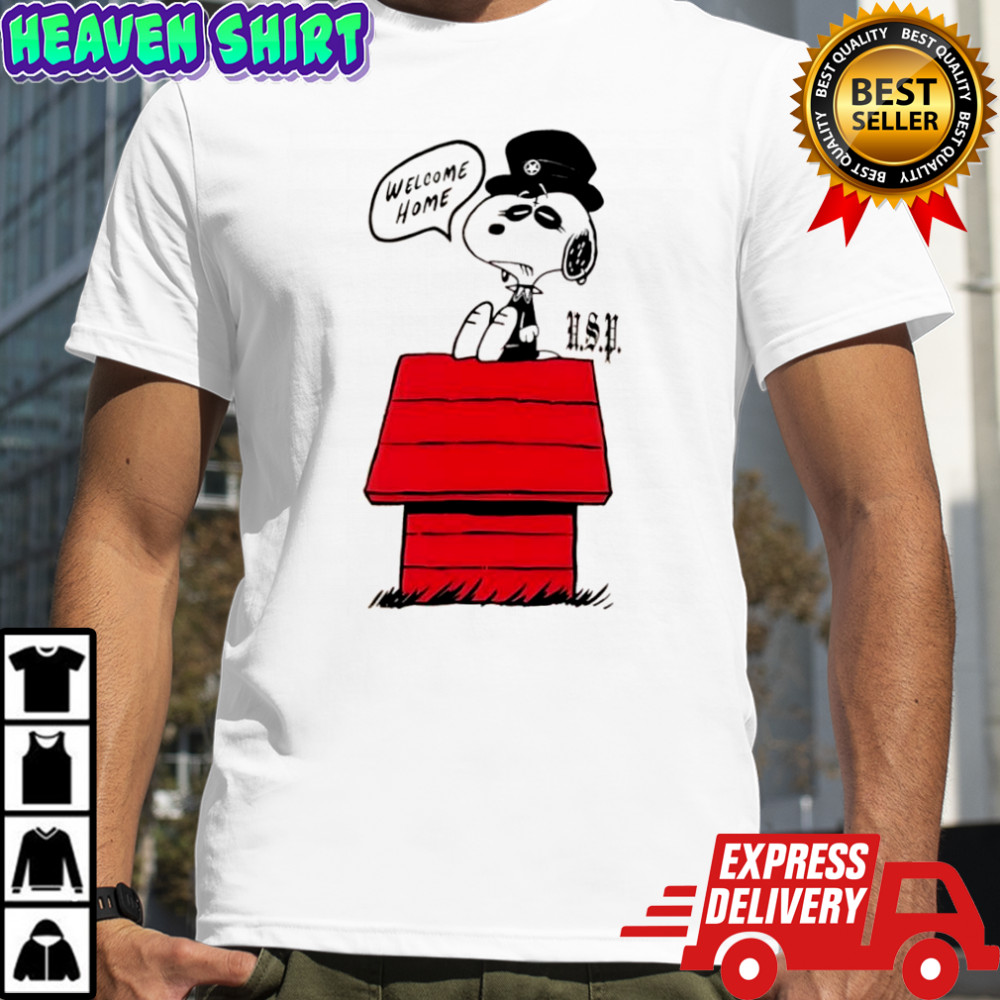 Snoopy welcome home Houston x Peanuts collab shirt