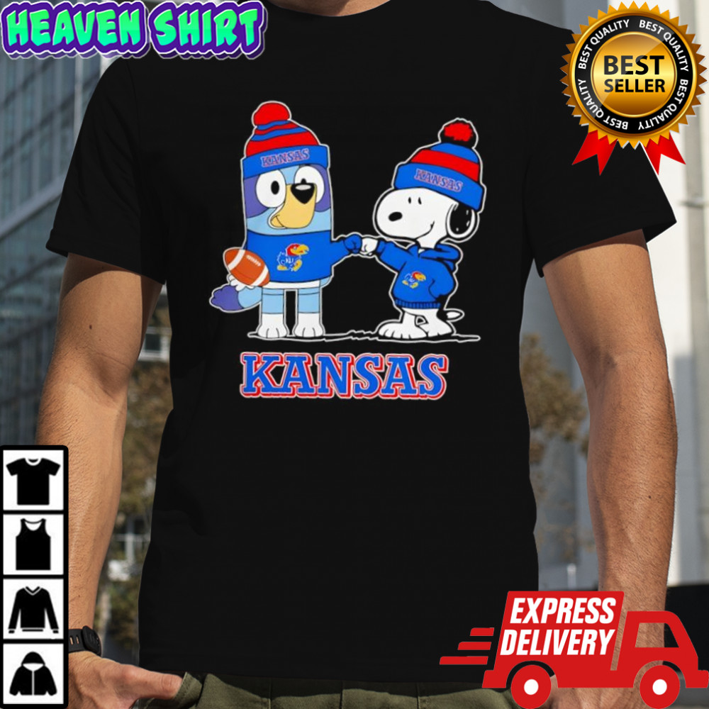 Snoopy x Bluey Kansas Jayhawks Football shirt