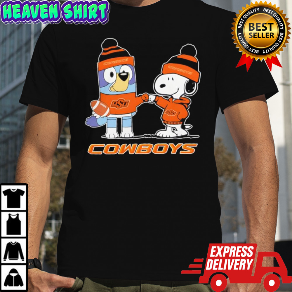 Snoopy x Bluey Oklahoma State Cowboys Football shirt