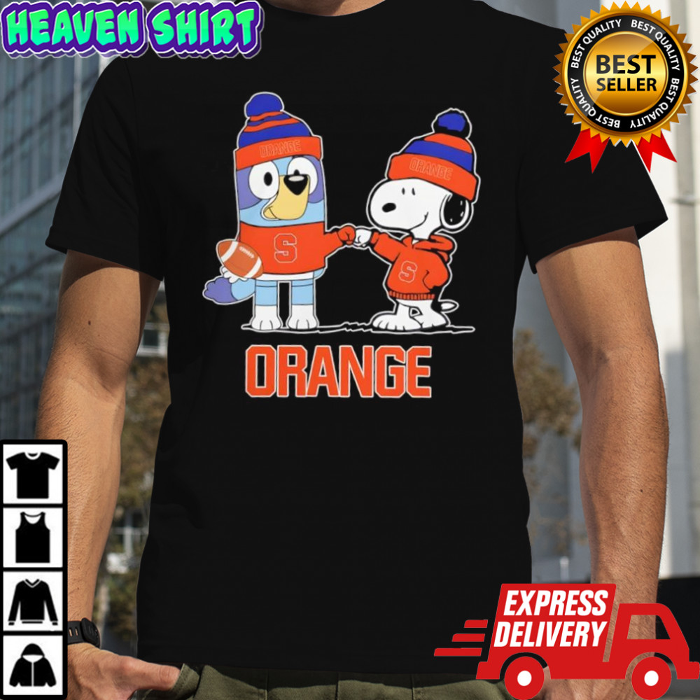Snoopy x Bluey Syracuse Orange Football shirt