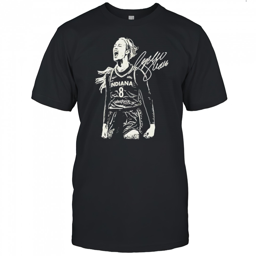 Sophie Cunningham Indiana Fever signature poster shirt