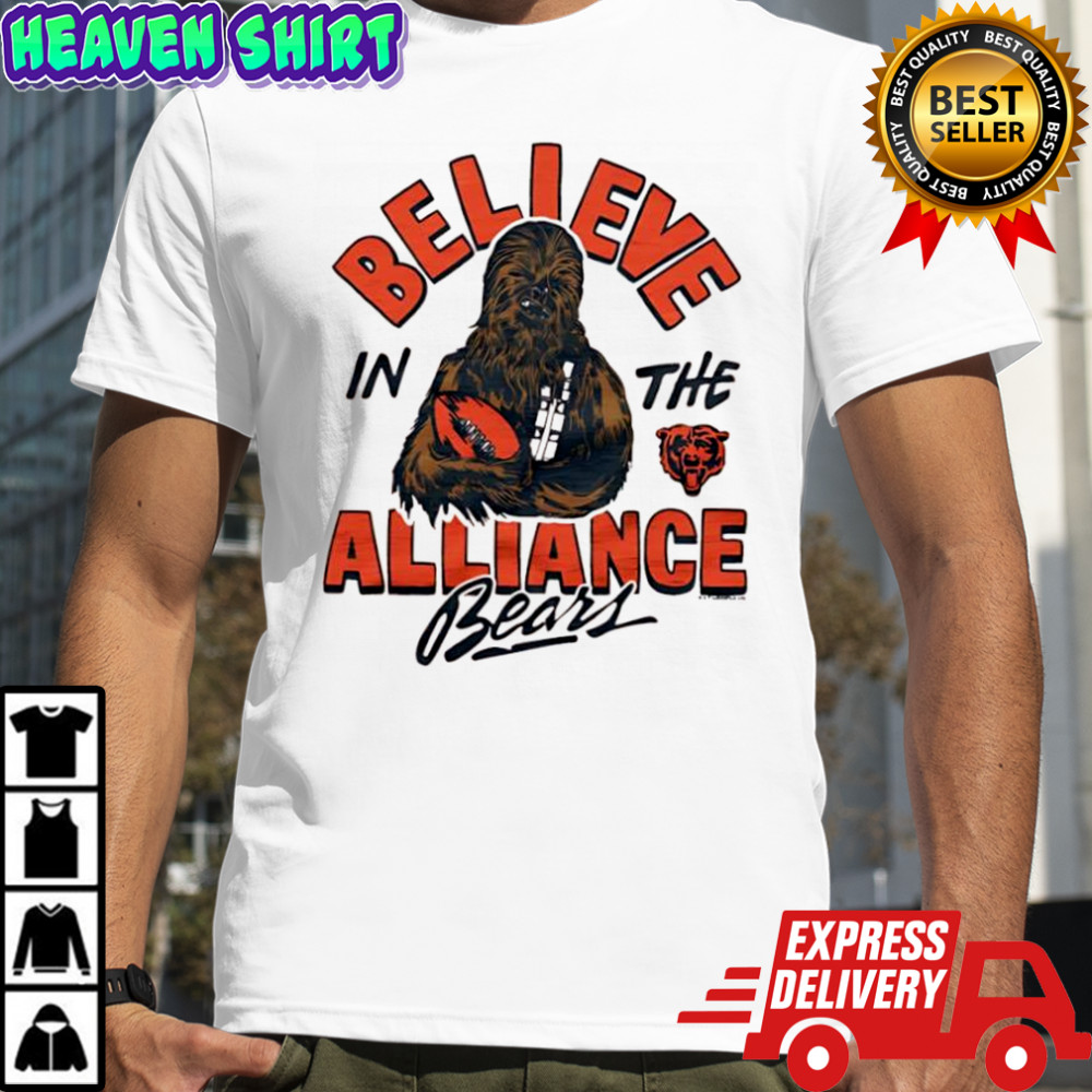Star Wars x Chicago Bears Chewbacca believe in the alliance bears shirt