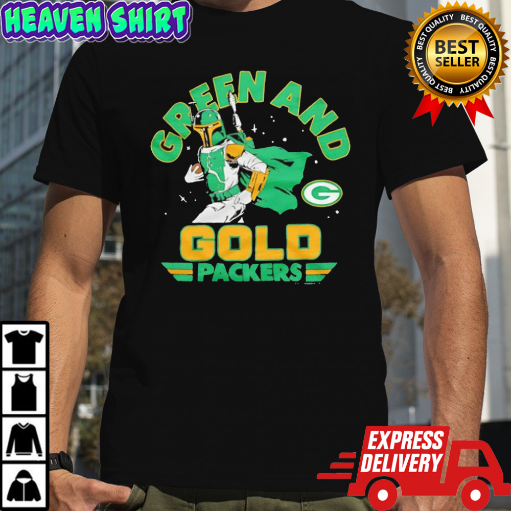Star Wars x Green Bay Packers green and gold packers shirt
