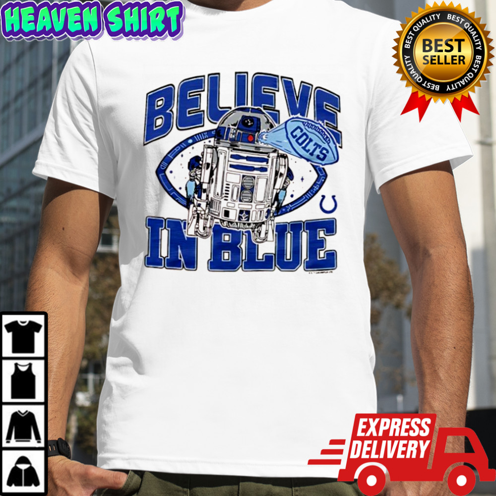 Star Wars x Indianapolis Colts R2-D2 believe in blue shirt