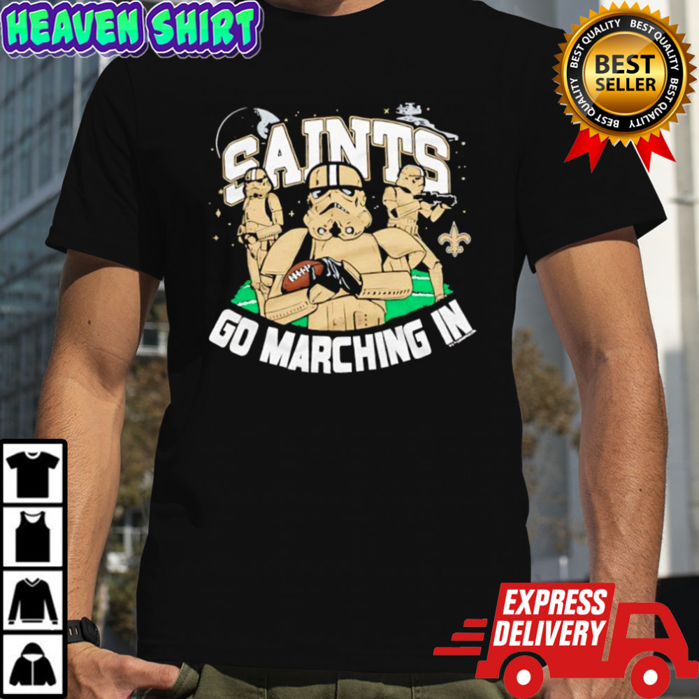 Star Wars x New Orleans Saints Stormtrooper go marching in shirt
