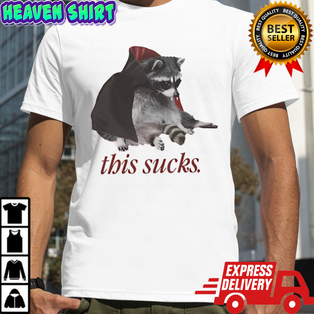 Sucks Halloween vampire raccoon shirt