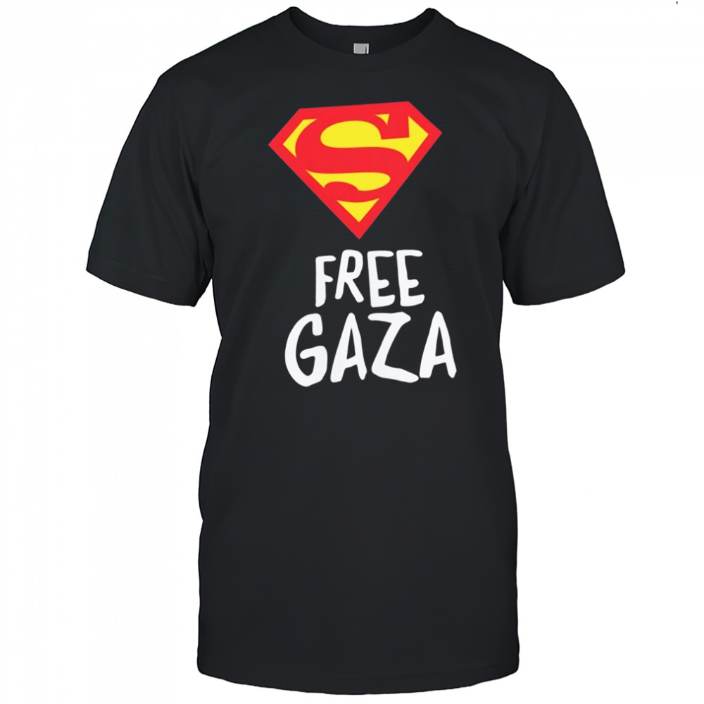 Superman Free Gaza logo shirt