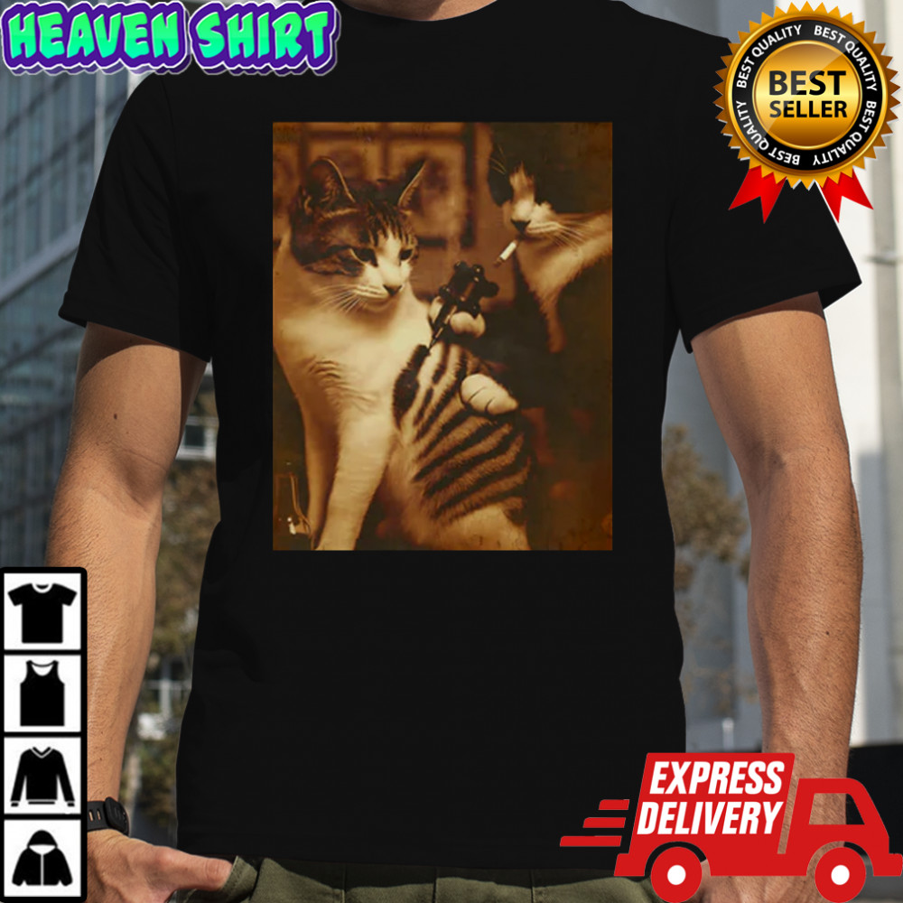 Tattoo Cat Selfie Cat Meme T-Shirt