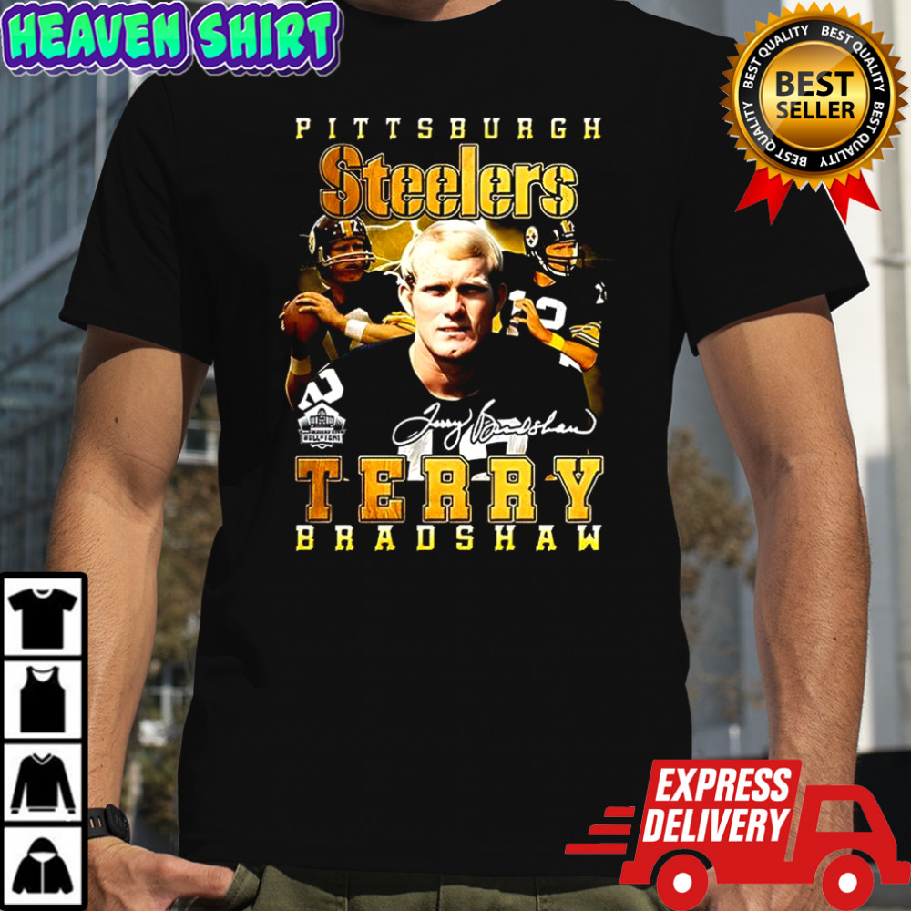 Terry Bradshaw Pittsburgh Steelers football signature shirt