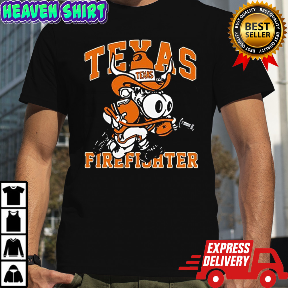 Texas Longhorns x Firefighter Appreciation day mascot logo shirt