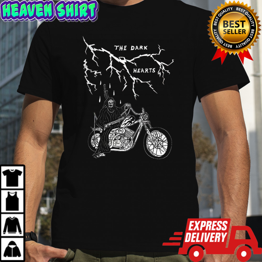 The Dark Hearts Grim Reaper Motorcycle vintage Halloween shirt