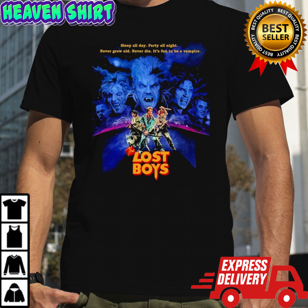 The Lost Boys Sleep All Day Party All Night Never Grow Old Never Die It’s Fun To Be A Vampire Squad T-shirt