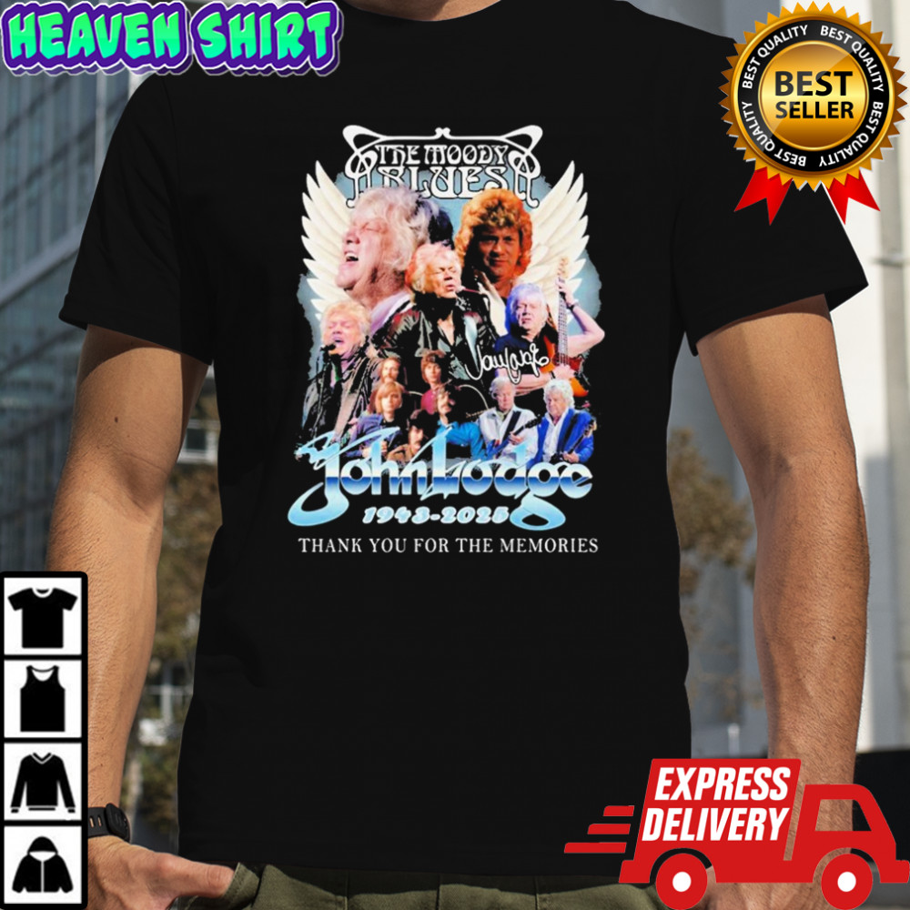 The Moody Blues John Lodge 1943 2025 Thank You For The Memories Wings T-shirt