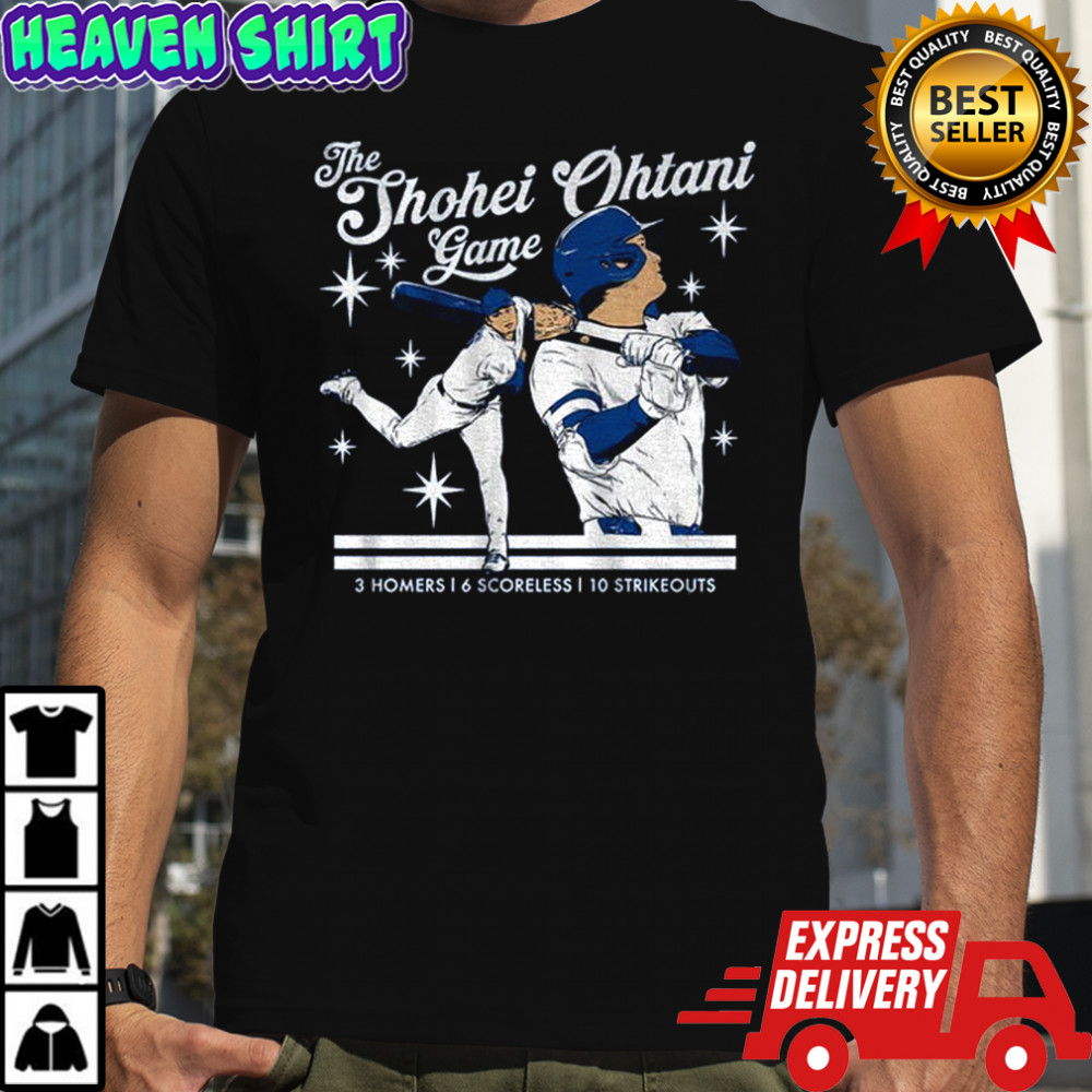 The Shohei Ohtani Game Dodgers Baseball 3 homers 6 scoreless 10 strikeouts shirt