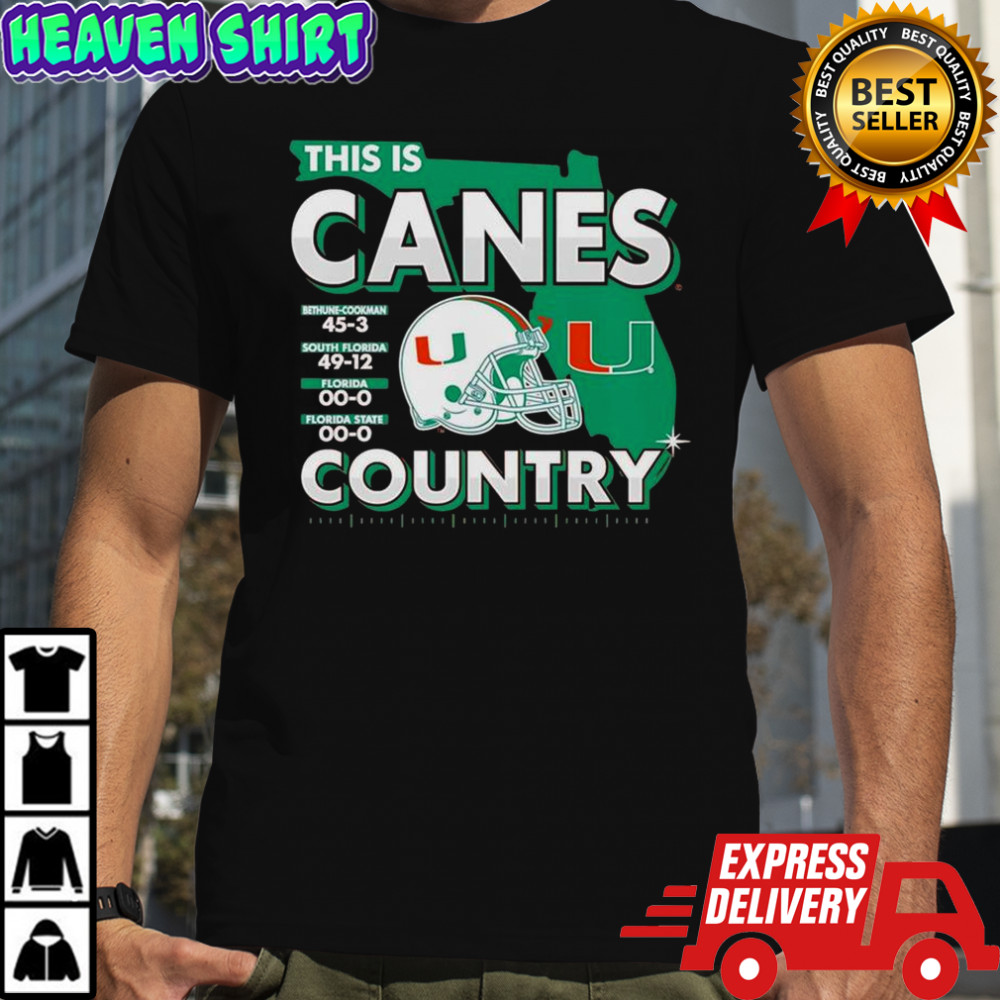 This Is Canes Country Miami Hurricanes 2025 State Champs Helmet Football T-Shirt