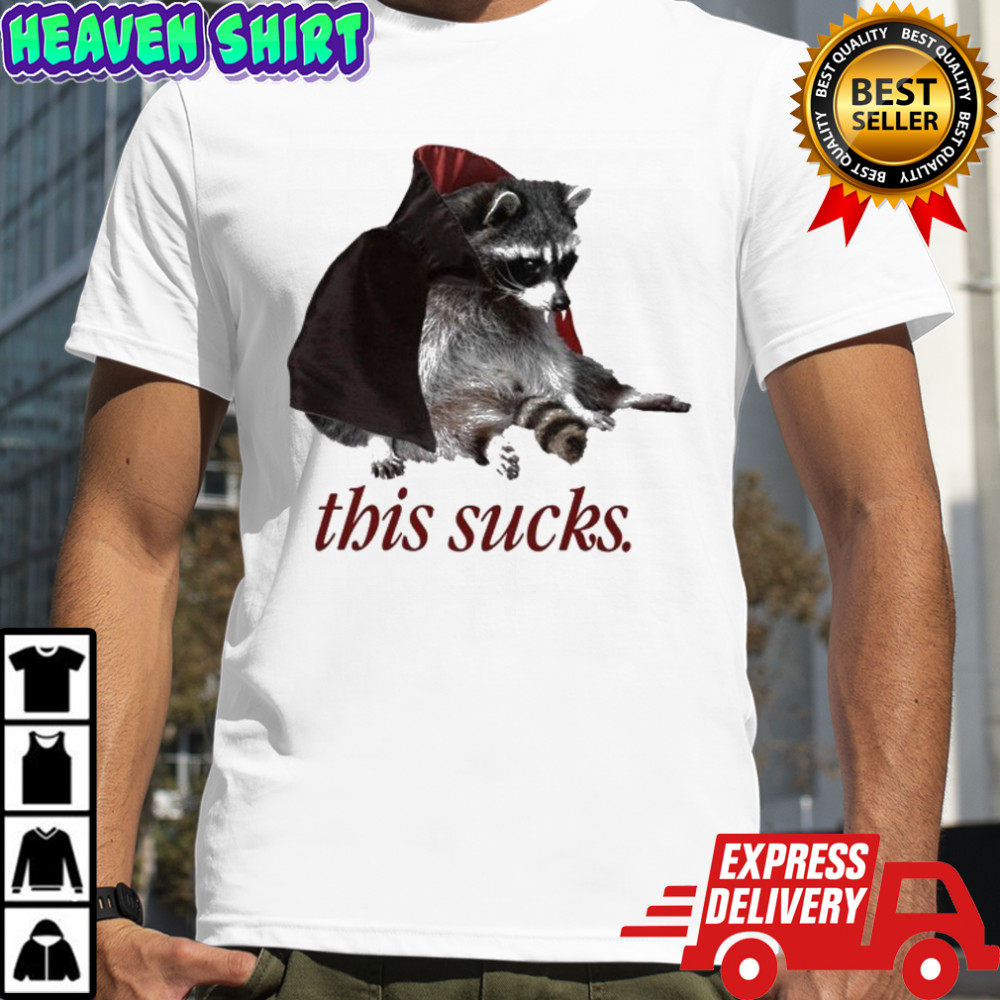 This Sucks Halloween Vampire Raccoon T-shirt