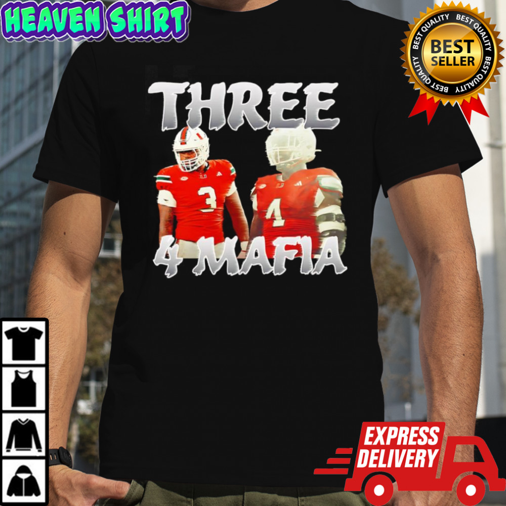 Three 4 Mafia Miami Hurricanes football shirt