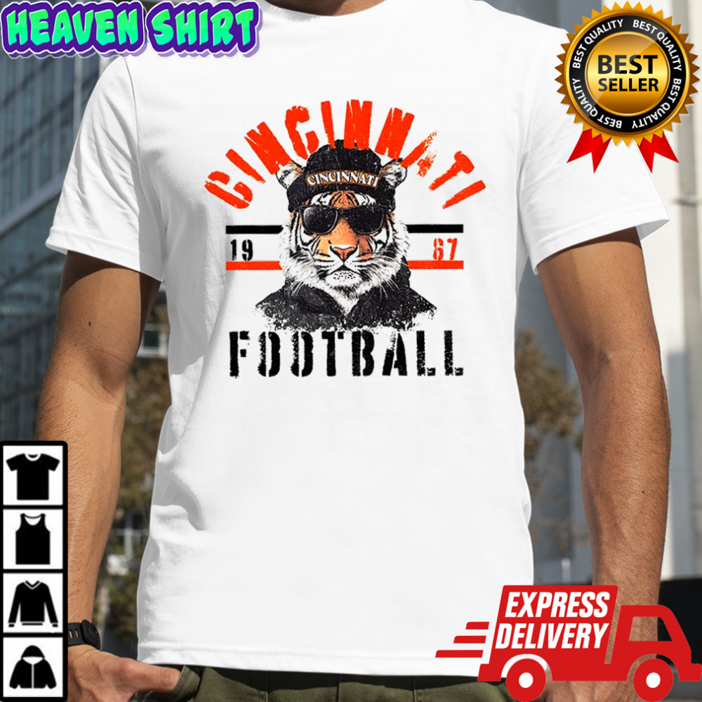 Tiger Cincinnati Bengal Football NFL 1967 logo shirt