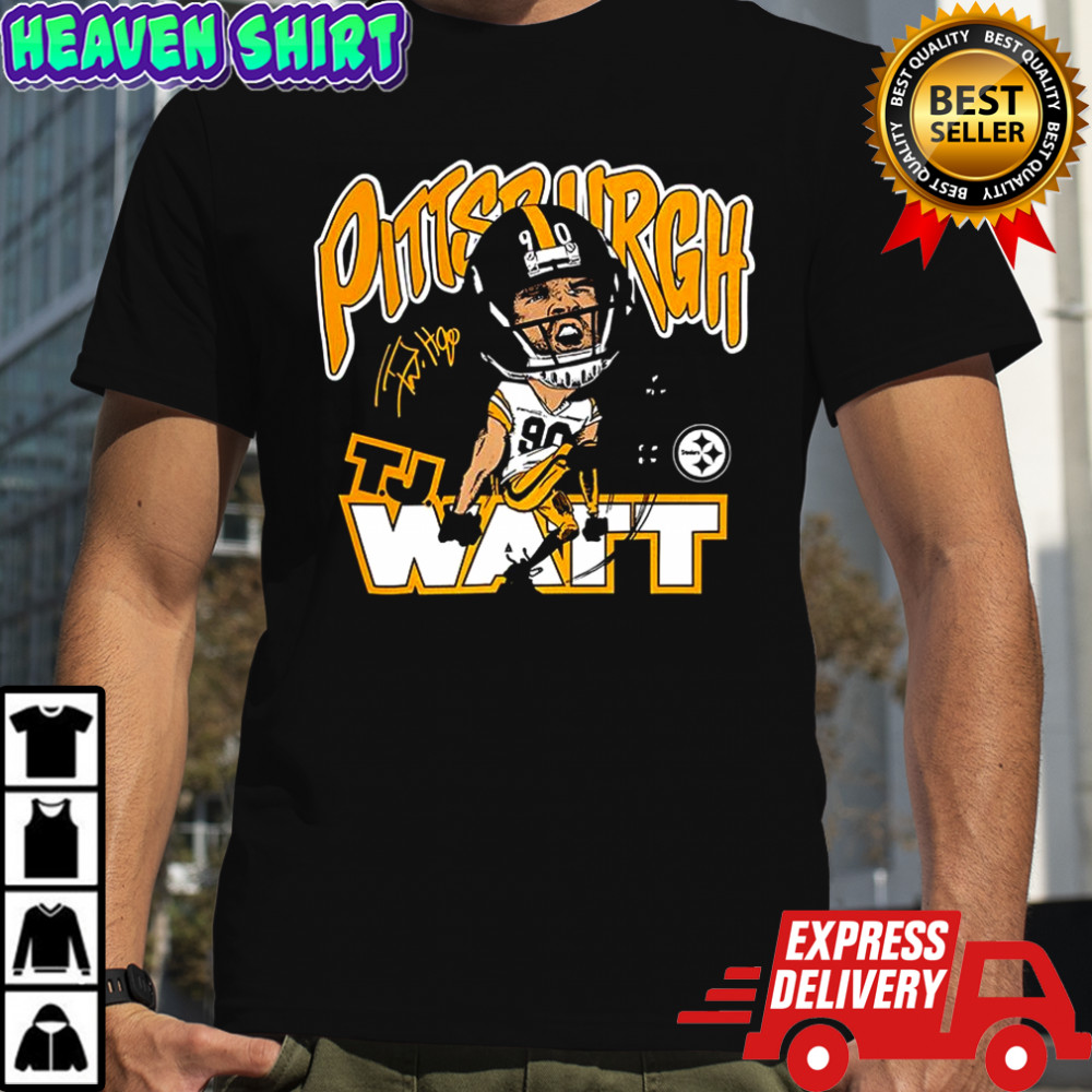 T.J. Watt Pittsburgh Steelers football caricature player graphic shirt