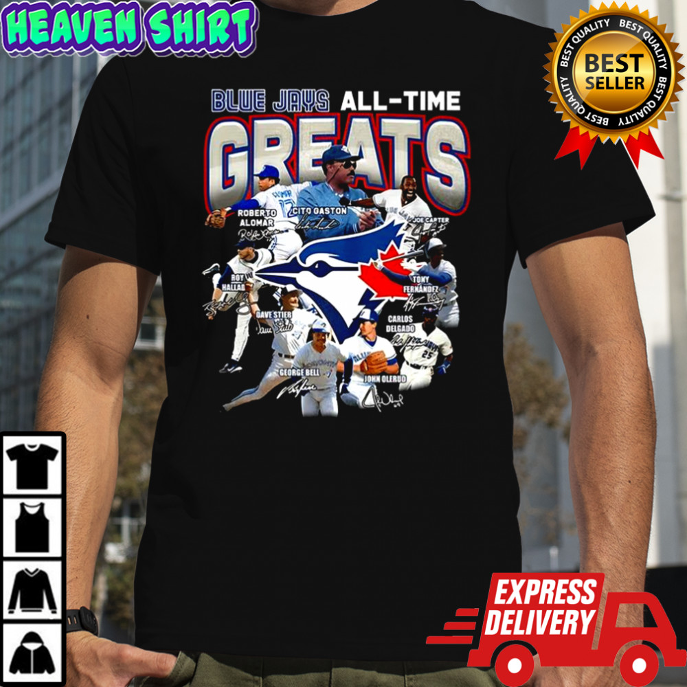 Toronto Blue Jays baseball All tiem greats player signature shirt