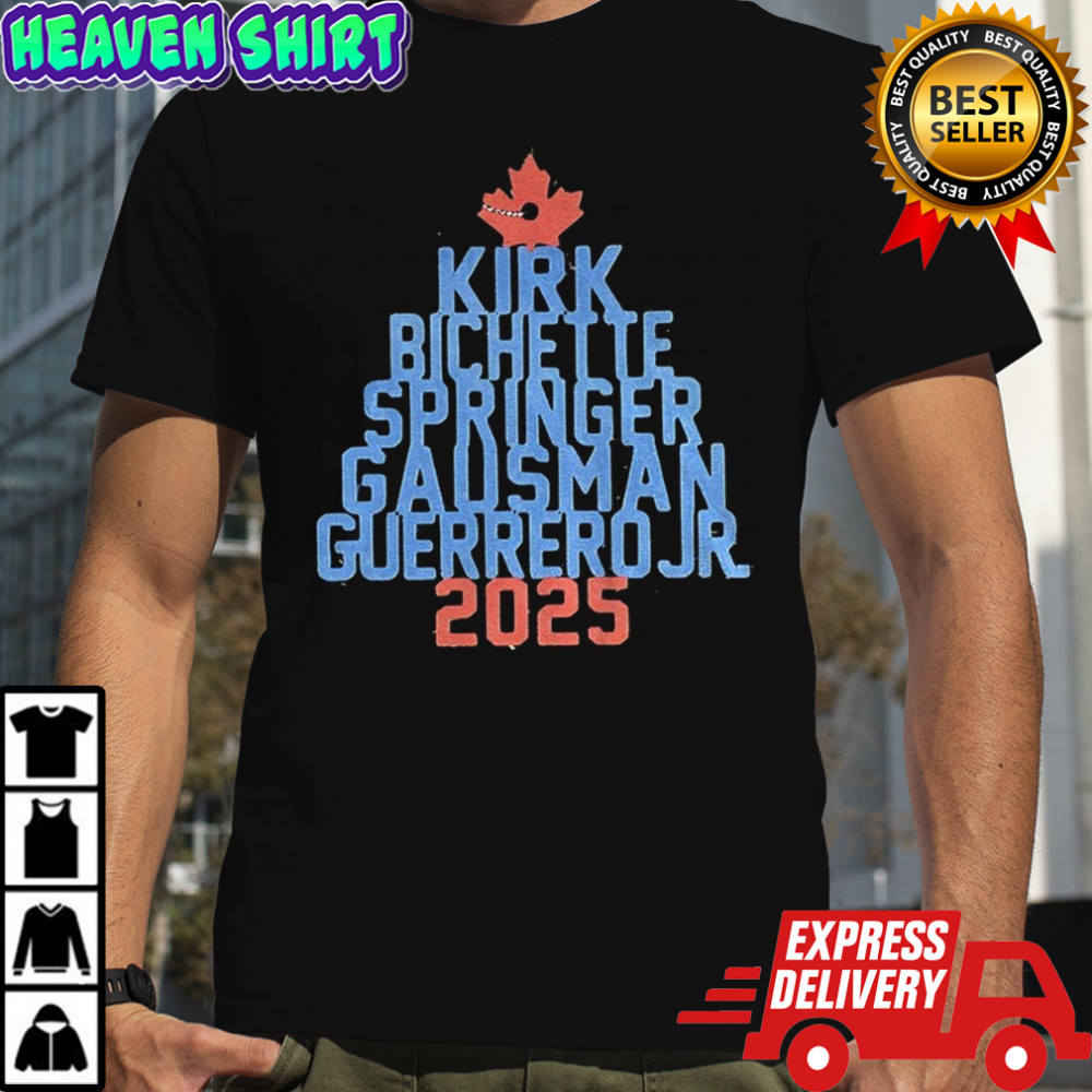 Toronto Blue Jays Kirk Bichette Springer Gausman Guerrero Jr 2025 Christmas tree shirt