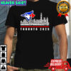 Toronto Blue Jays logo and skyline 2025 Gausman Springer Bassitt shirt