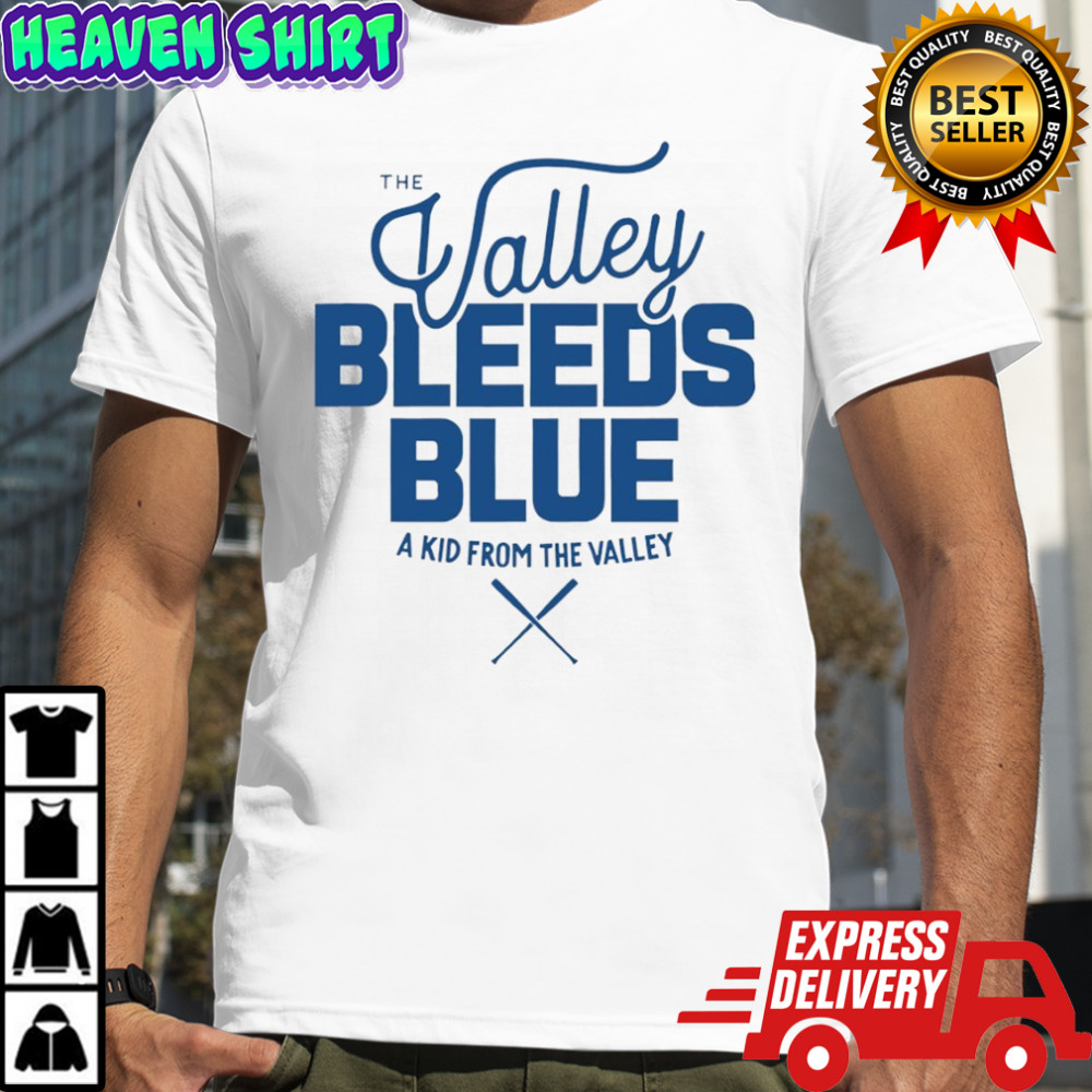 Toronto Blue Jays the valley bleeds blue a kid from the valley MLB Baseball 2025 shirt