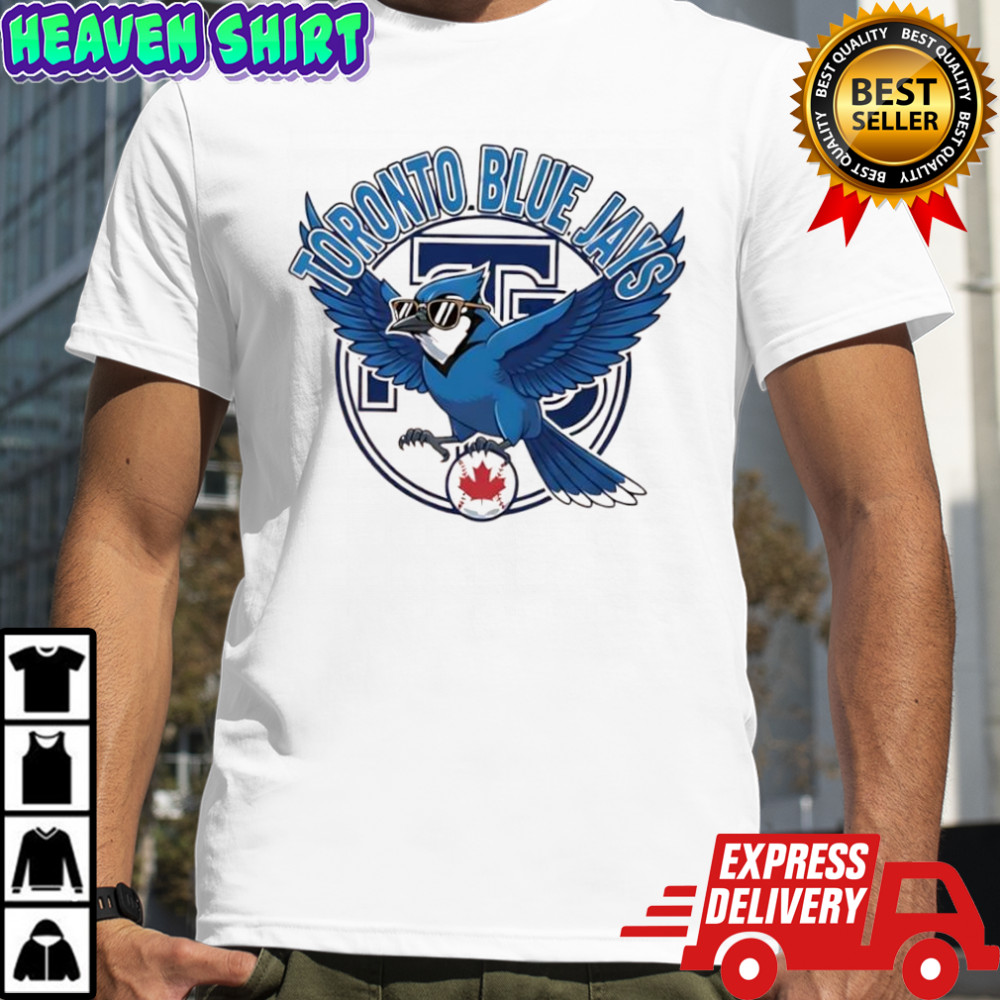 Toronto Blue Jays with Bluejay bird baseball maple leaf logo shirt