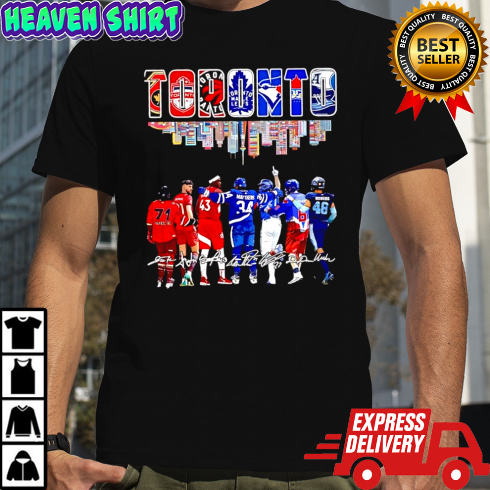 Toronto sports teams Raptors x Maple Leafs x Blue Jays signatures players shirt