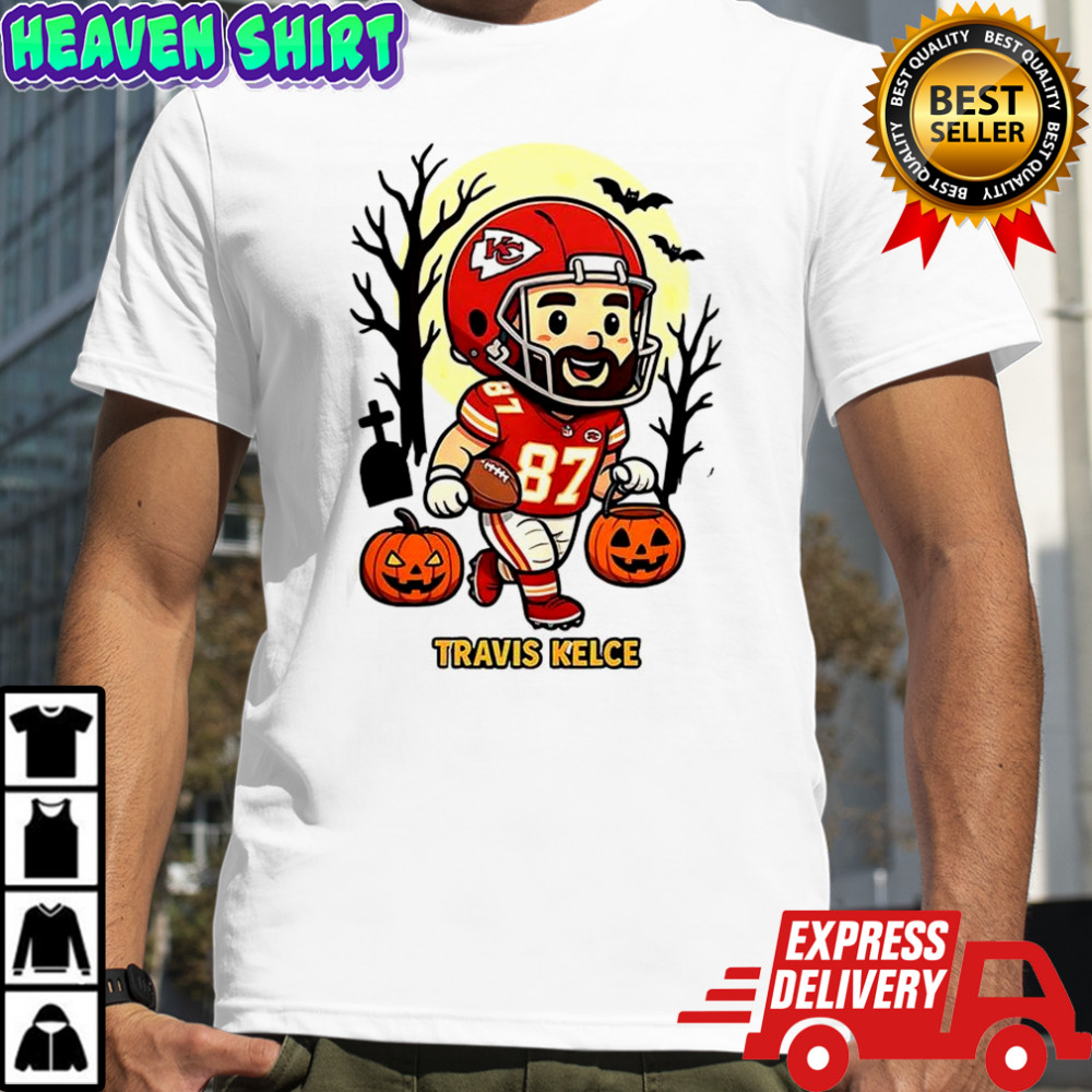 Travis Kelce Kansas City Chiefs football Jack-o’-latern Halloween shirt