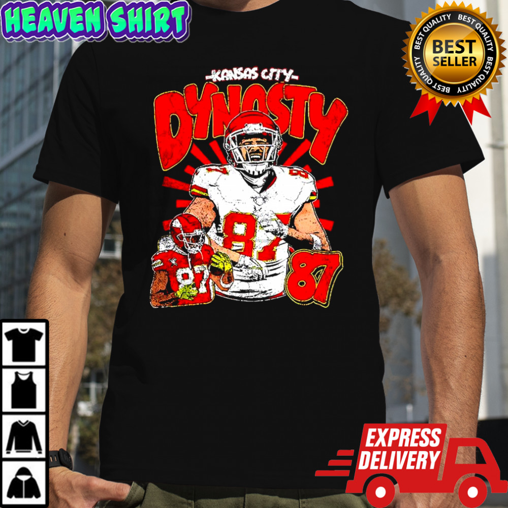 Travis Kelce Kansas City Chiefs football Kelce Dynasty 87 shirt
