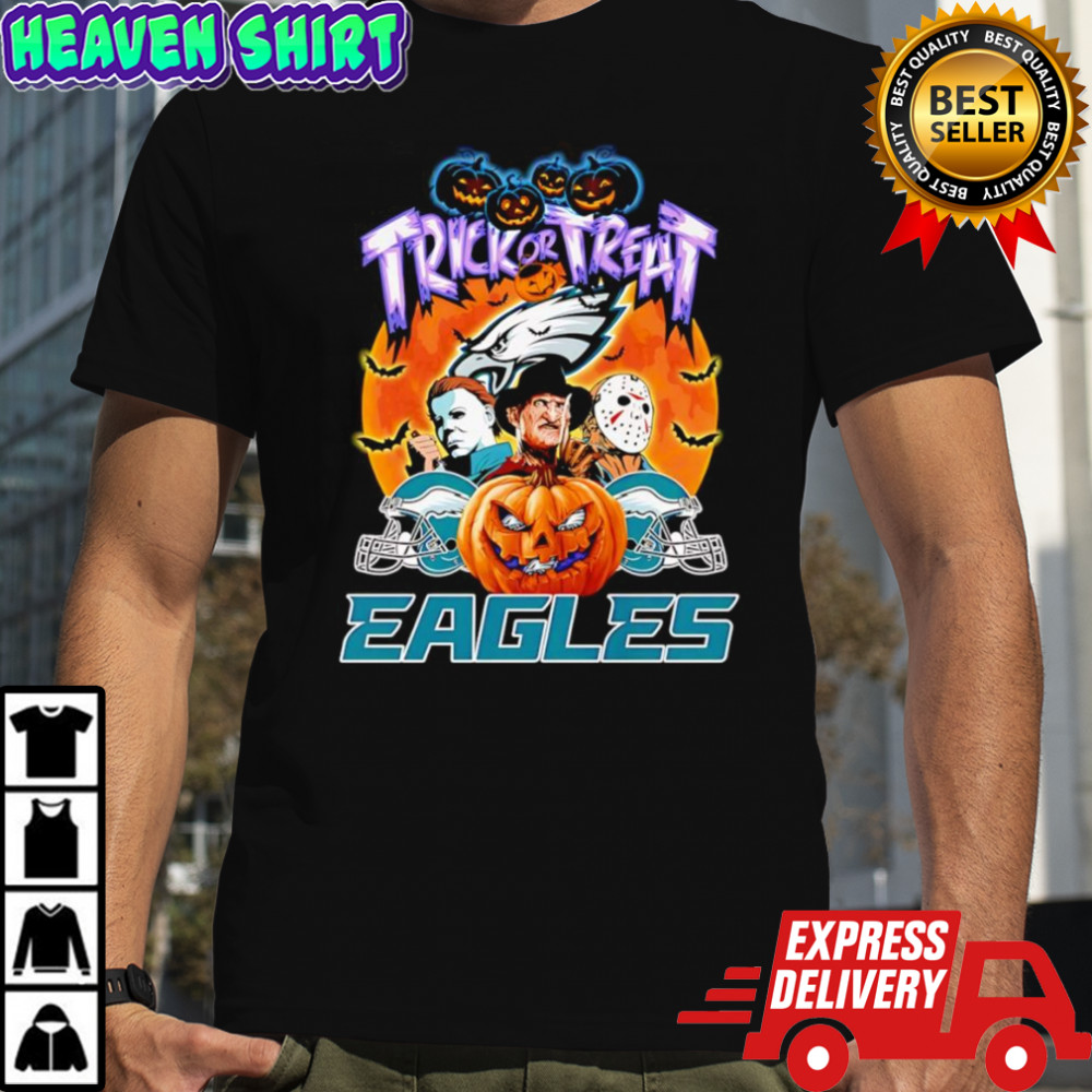 Trick or treat Philadelphia Eagles horror character shirt