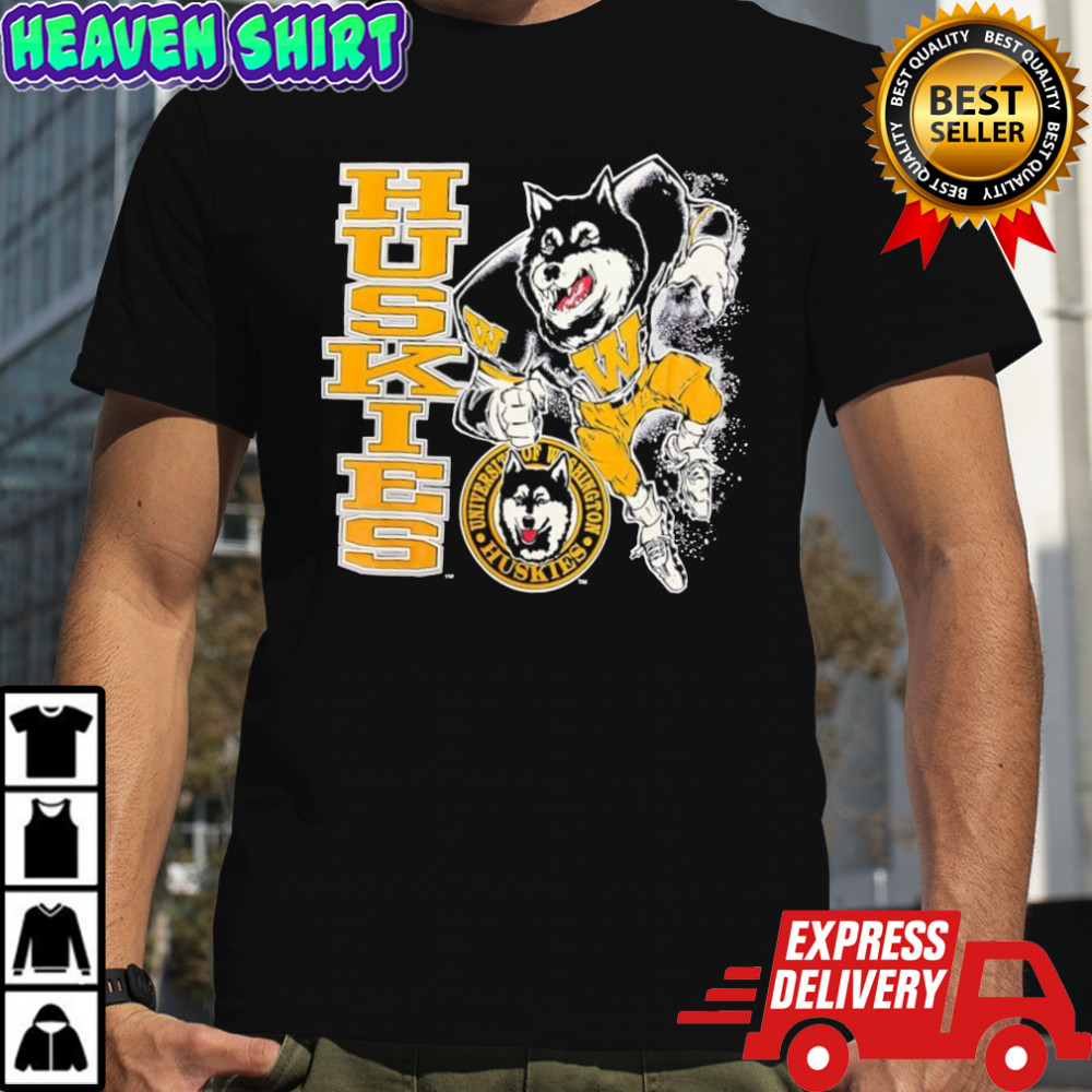 University of Washington Huskies mascot logo graphic shirt