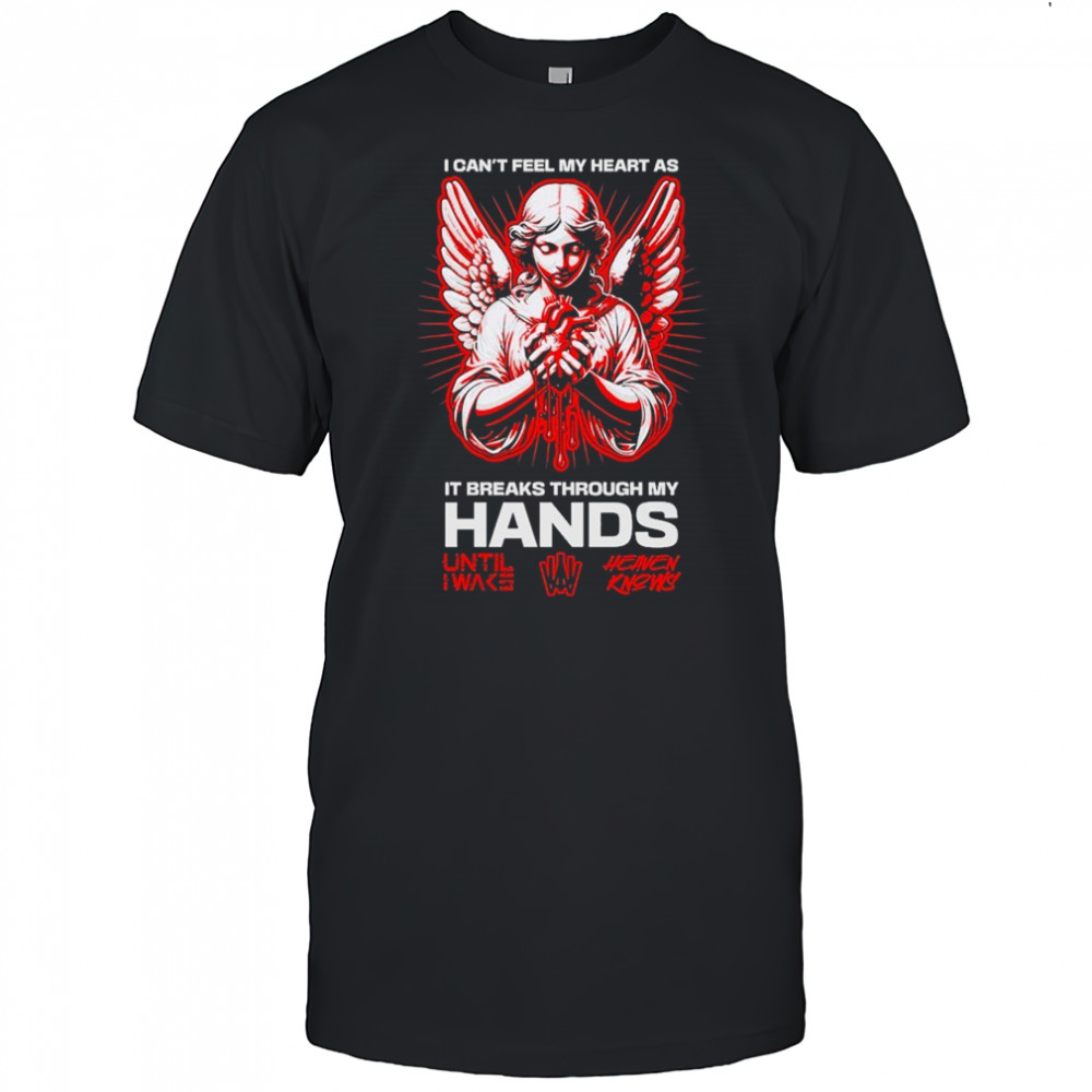 Until I Wake I Can’t Feel My Heart As It Breaks Through My Hands Heaven Knows Angel T-shirt