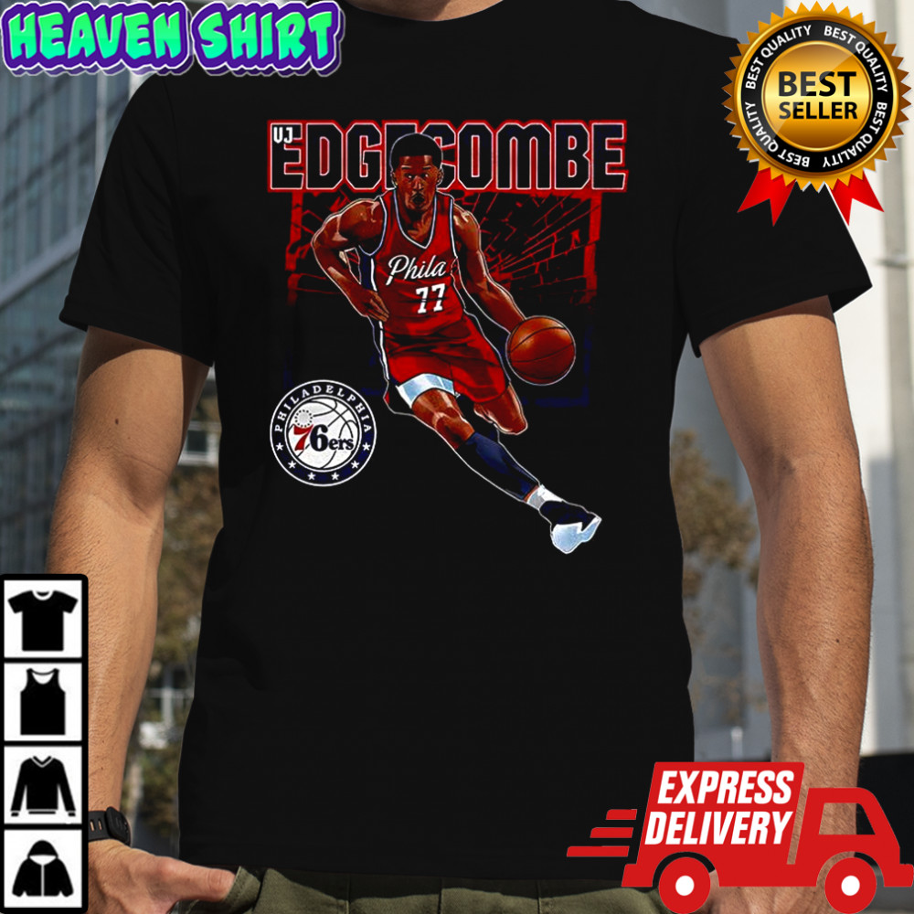 VJ Edgecombe Philadelphia 76ers NBA number 77 shattered shirt