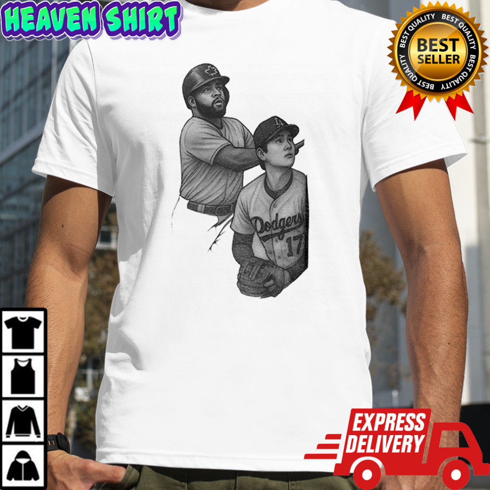 Vladdy Guerrero Jr. X Shohei Ohtani photo art World Series baseball match iconic moment shirt