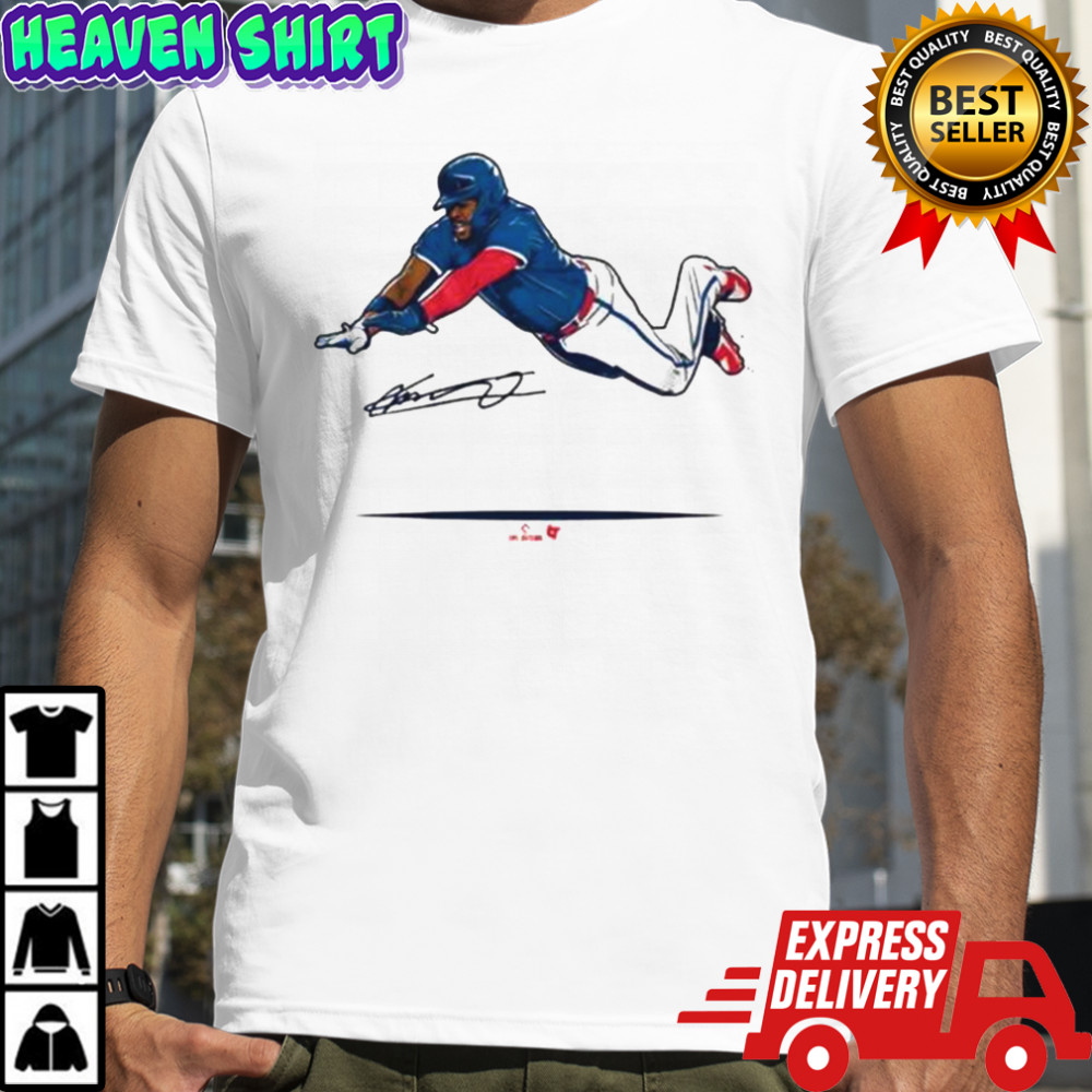 Vladimir Guerrero Jr Super Vlad Flying Slide T-Shirt