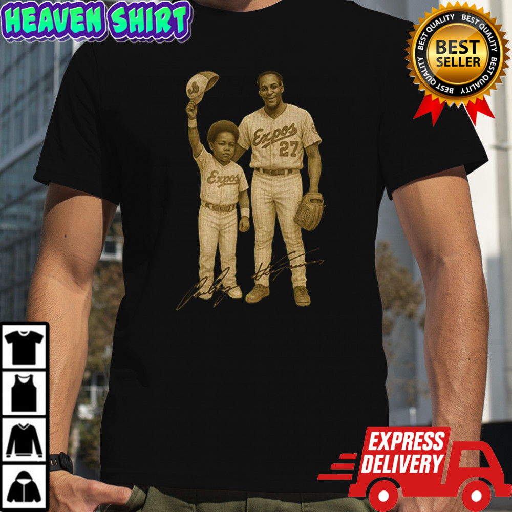 Vladimir Guerrero Jr. young and Guerrero Senior Toronto Blue Jays MLB Baseball signature vintage shirt