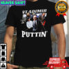 Vladimir Puttin’ Putin playing golf flag satirical shirt