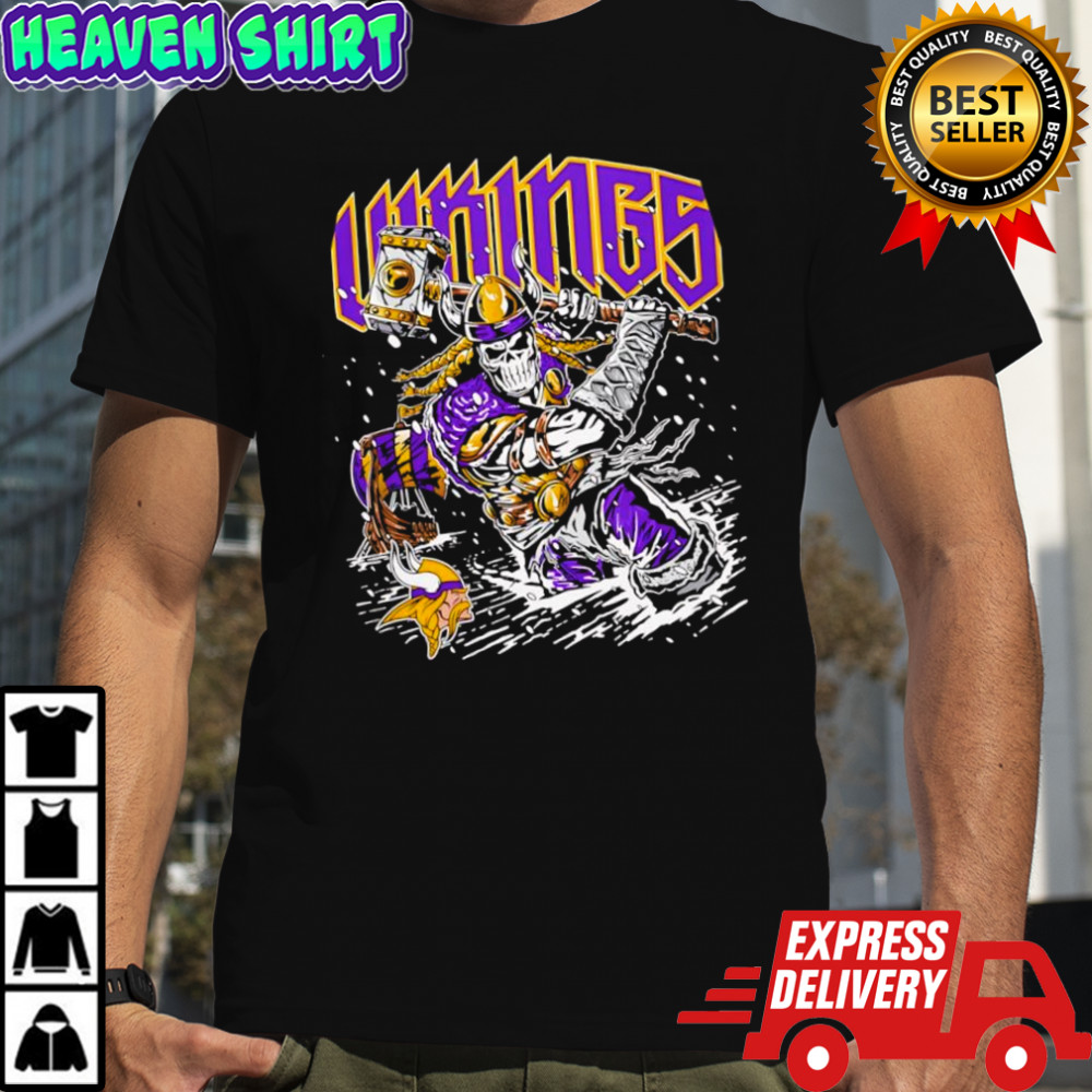 Warren Lotas x Blizzard Minnesota Vikings skeleton shirt