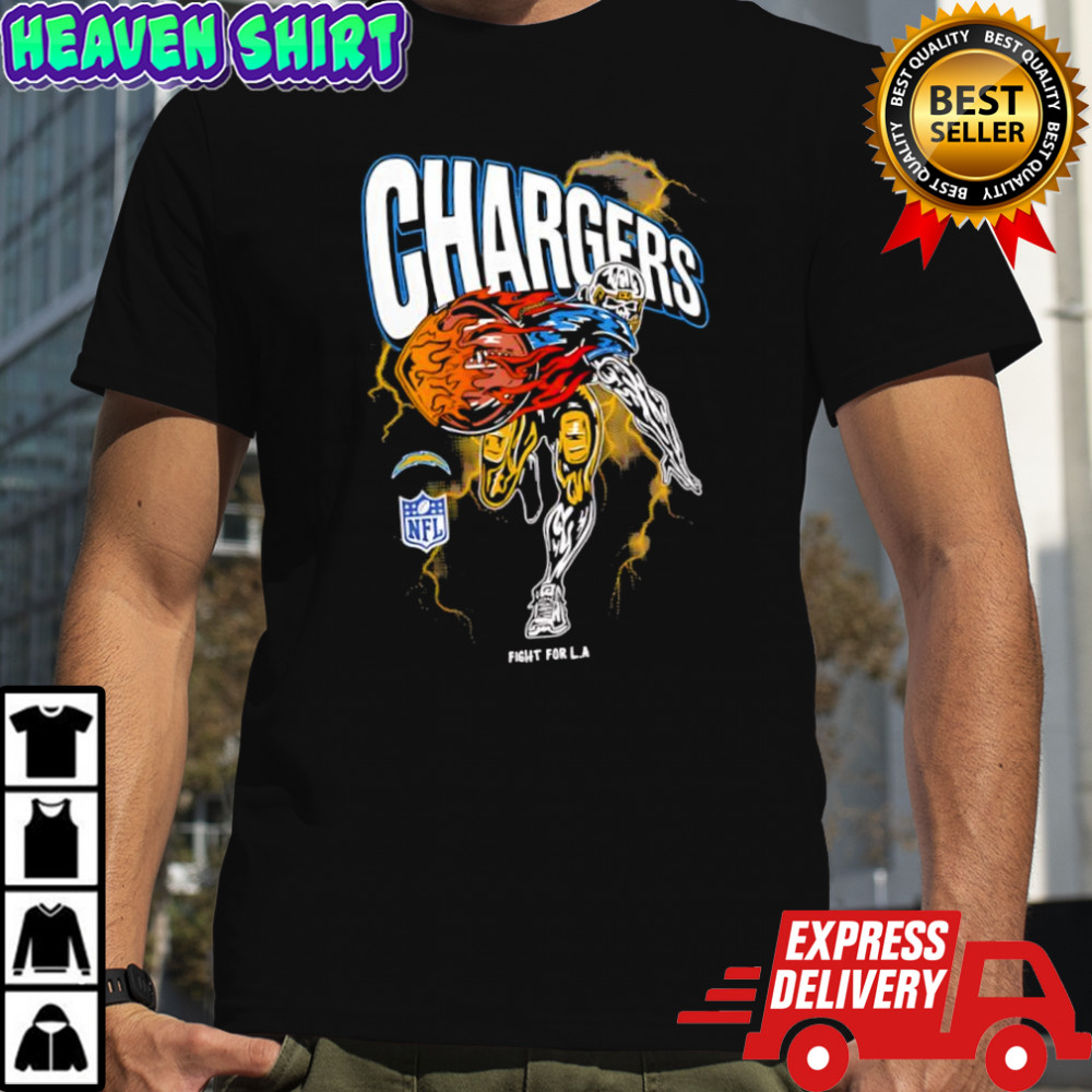 Warren Lotas x Los Angeles Chargers Fight for LA skeleton shirt
