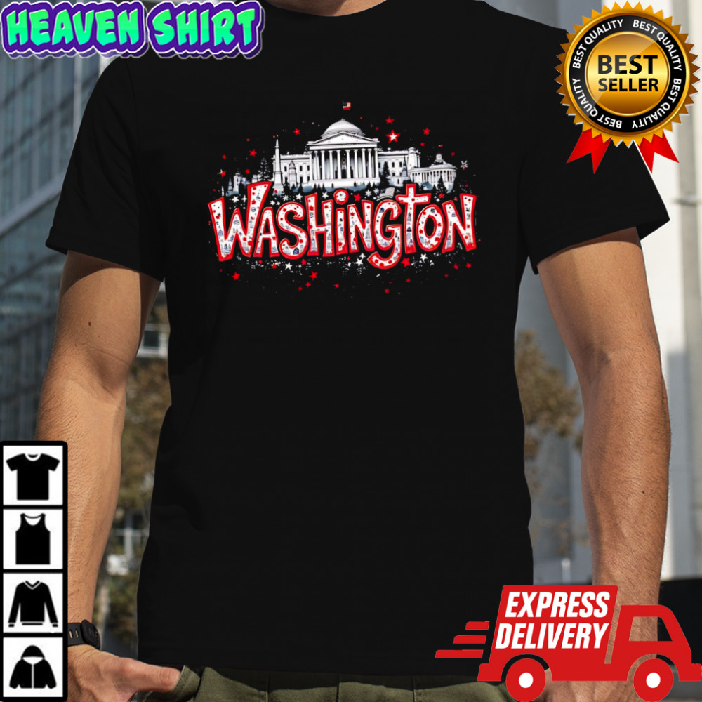 Washington DC Skyline Patriotic USA Capitol Building shirt