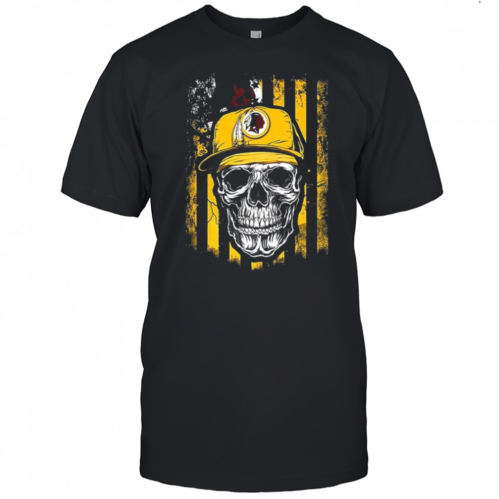 Washington Redskins NFL skull American flag football lover shirt
