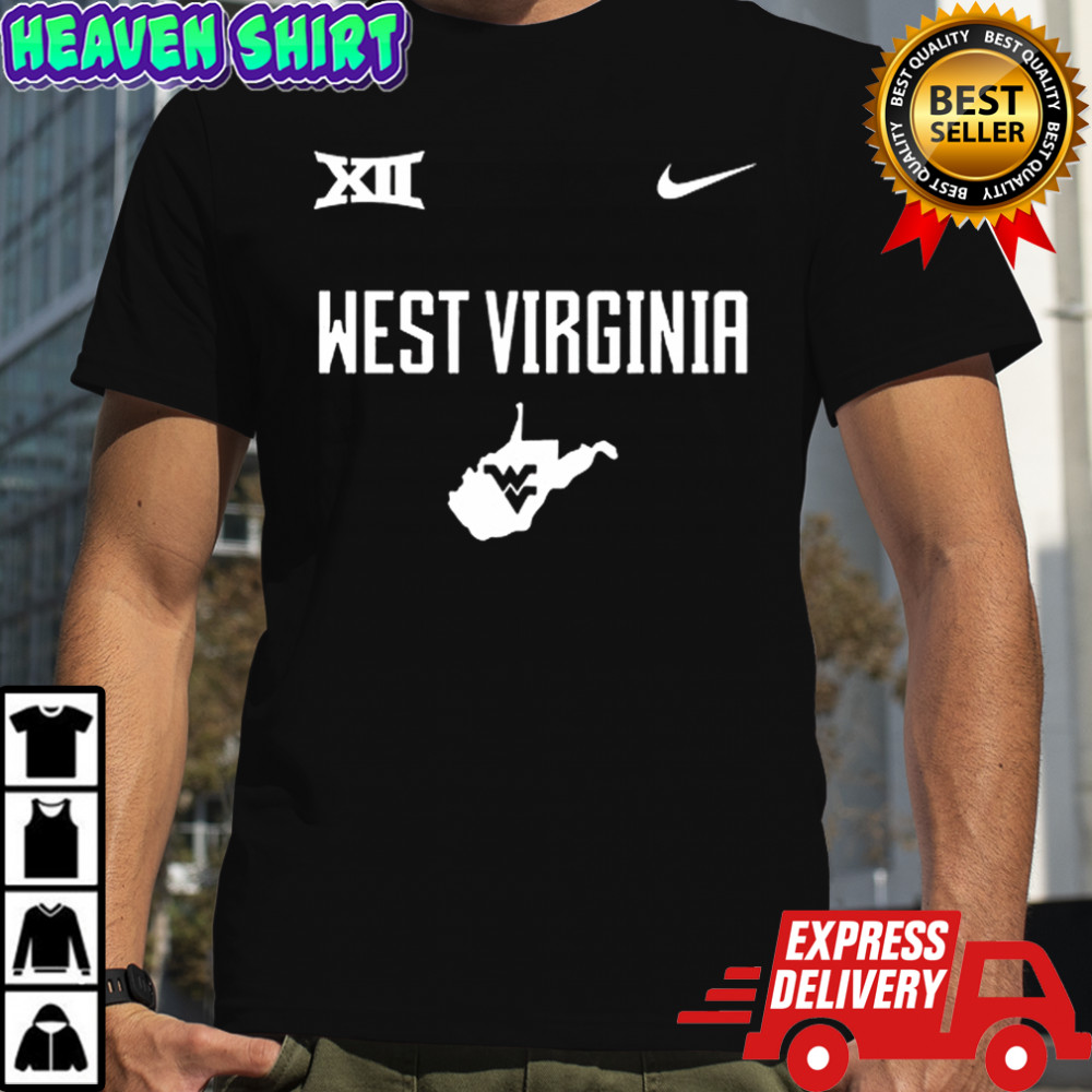 West Virginia Mountaineers logo map shirt
