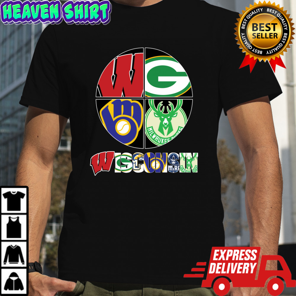 Wisconsin Sport Team City Green Bay Packers Milwaukee Brewers Milwaukee Bucks Shirt